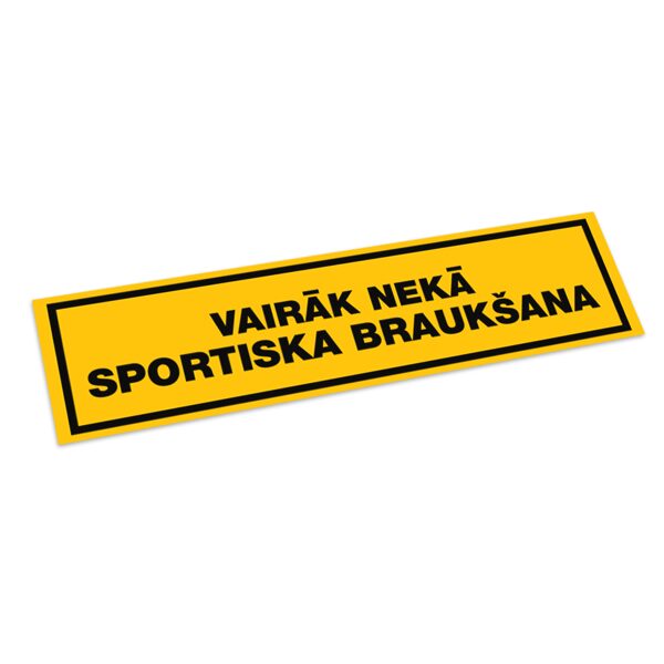 Vairāk nekā sportiska braukšana